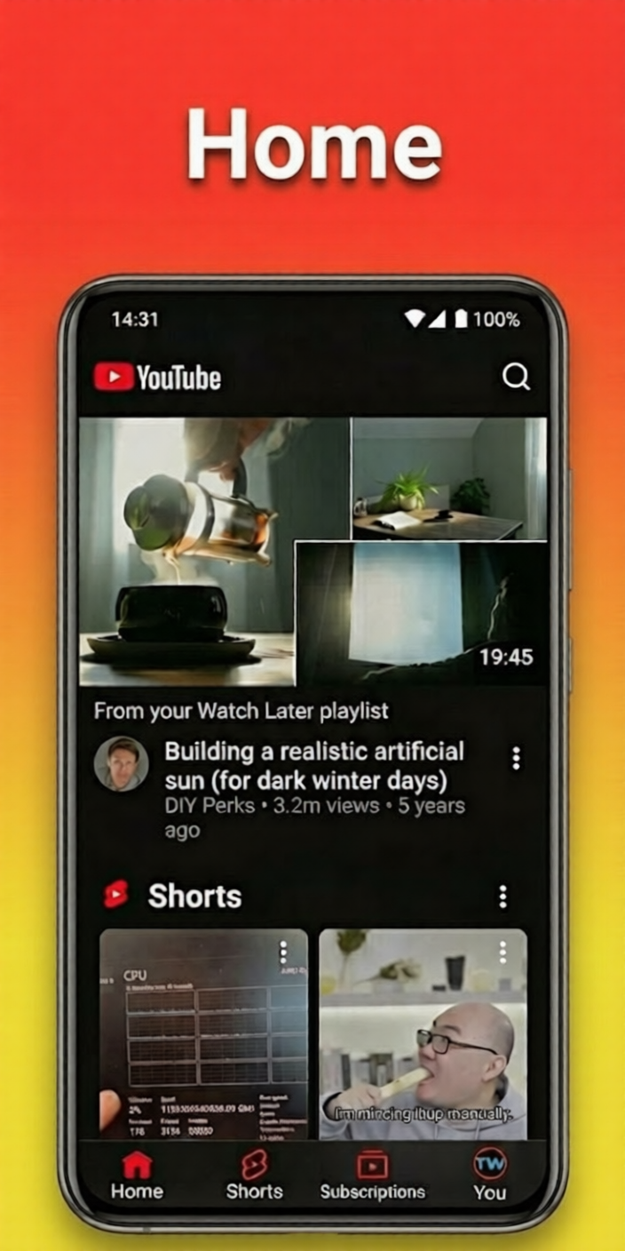 Home screen